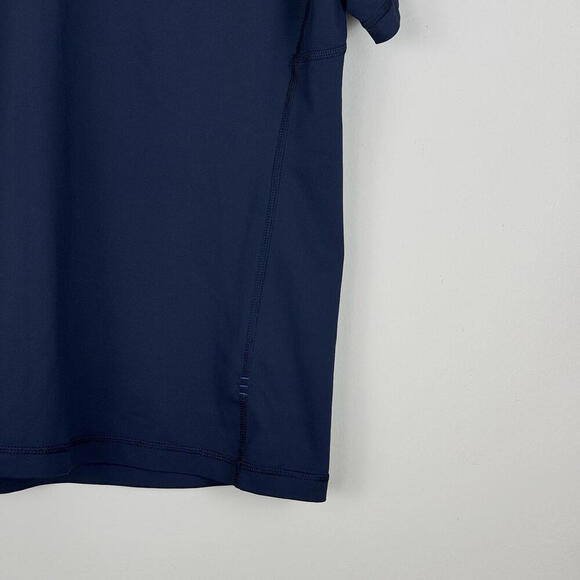 Lululemon Evolution Polo Shirt Navy Blue Size M Four-Way Stretch Athletic Golf - Picture 4 of 8